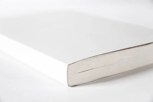 Closed blank book isolated on grey — Stock Photo, Image