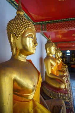 Buda heykelleri ne pho, bangkok, thailand