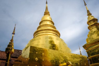 Wat Phra Singh Golden stupa, Chiang Mai, Tayland