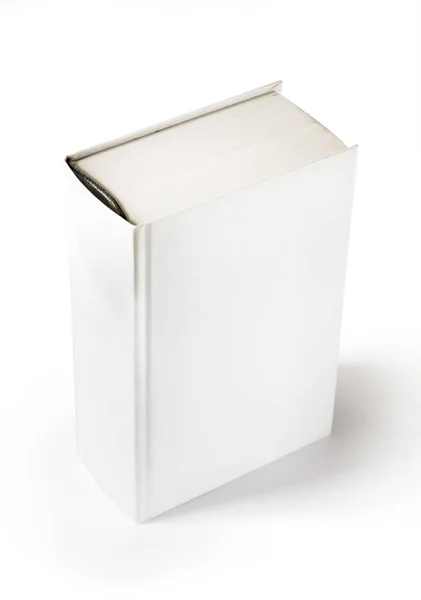 ZAMKNIĘTA pusty słownik, książka na białym tle — Zdjęcie stockowe