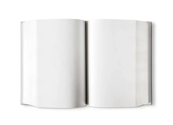 Otwórz pusty słownik, książka na białym tle — Zdjęcie stockowe