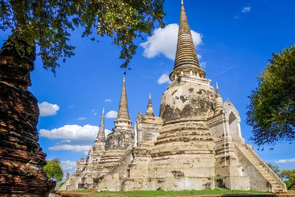 Wat Phra Si Sanphet tempel, Ayutthaya, Thailand — Stockfoto
