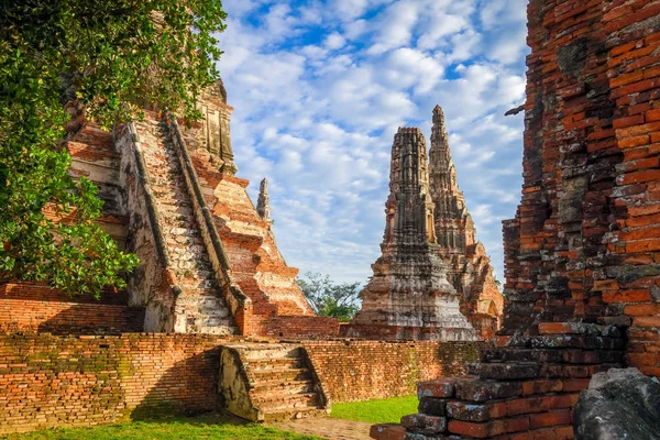 Wat Chai Watthanaram tempel, ayutthaya, thailand — Stockfoto