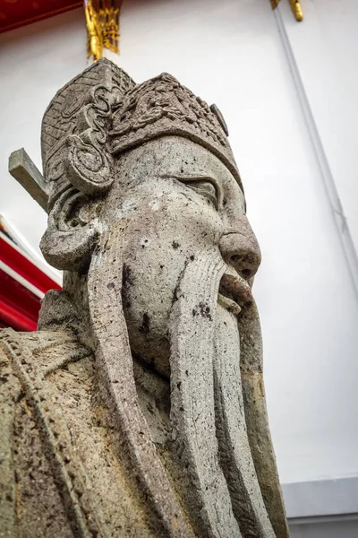Estatua de la Guardia China en Wat Pho, Bangkok, Tailandia —  Fotos de Stock