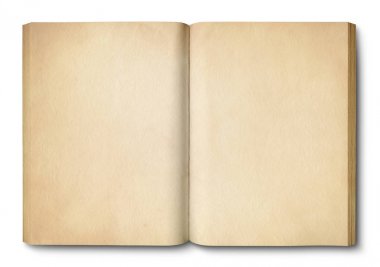Beyaz arka plan üzerinde izole vintage açık kitap