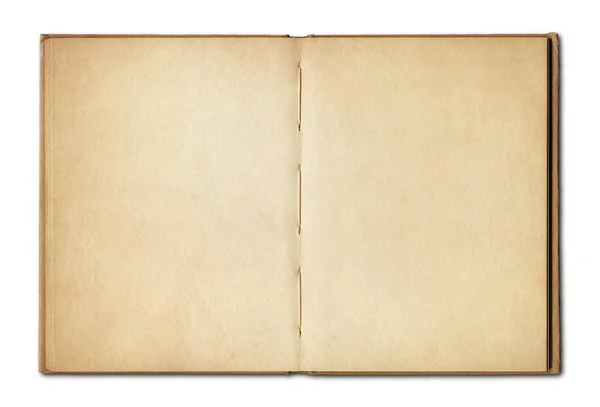 Вінтажна відкрита книга ізольована на білому тлі — стокове фото