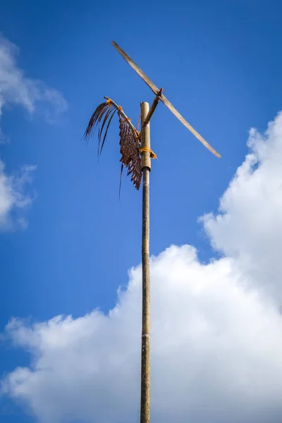 Windmill in Jatiluwih paddy field, Bali, Indonesia — 스톡 사진