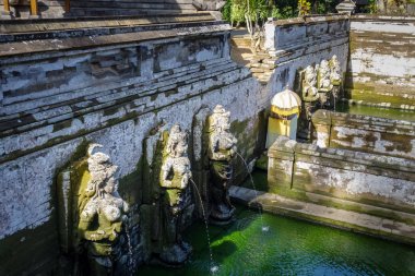 Goa Gajah fil mağarasında ki yıkanma tapınağı, Ubud, Bali, Endonezya