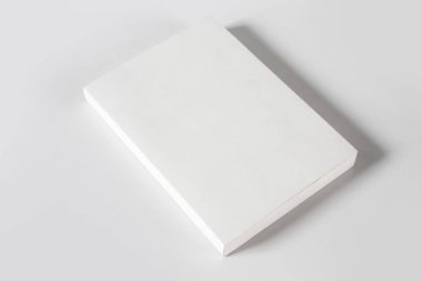 Kapalı boş kitap gri izole