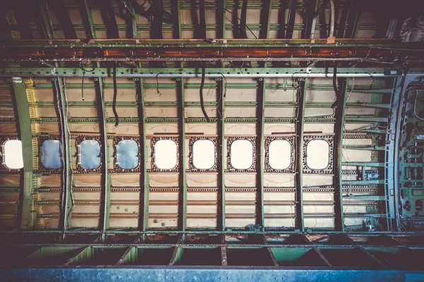 Vecchio interno cabina aereo d'epoca — Foto Stock