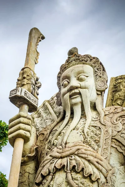Chinese Guard statue in Wat Pho, Bangkok, Thailand — Stock Photo, Image