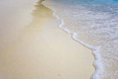 beyaz kum plaj detay