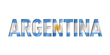 arjantin bayrağı metin yazı tipi