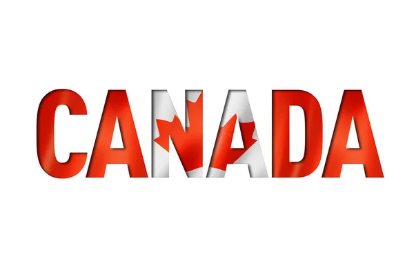 加拿大国旗文本字体 — 图库照片