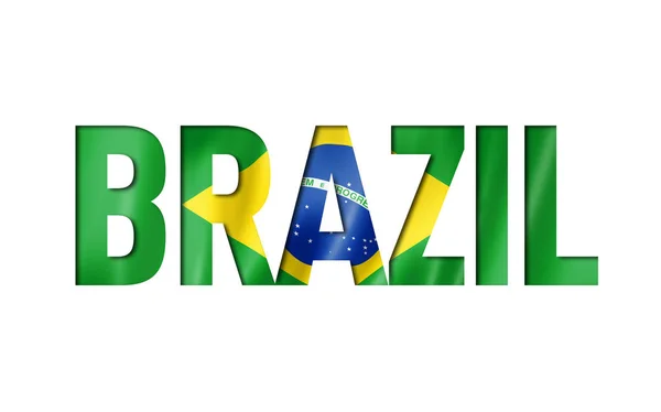 Schriftart der brasilianischen Flagge — Stockfoto