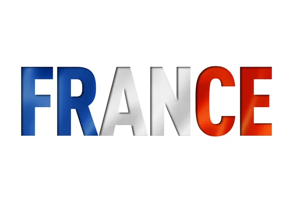 French flag text font — Stock Photo, Image