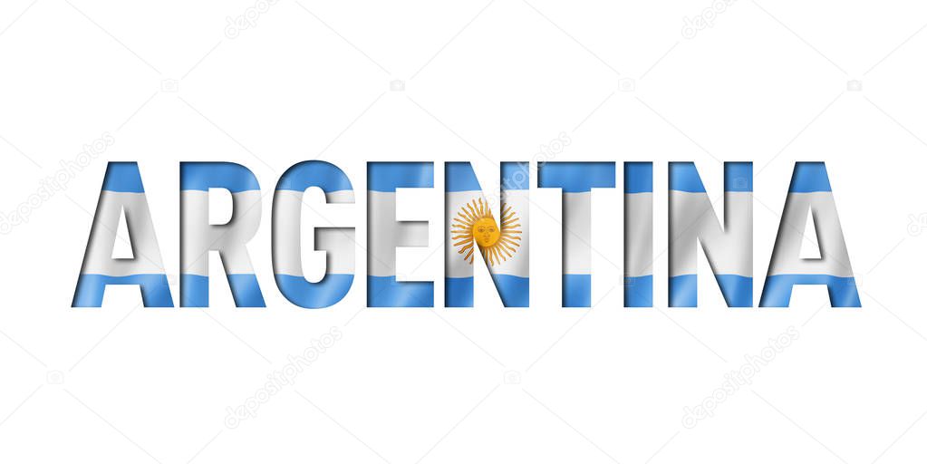 Argentinian flag text font. argentina symbol background