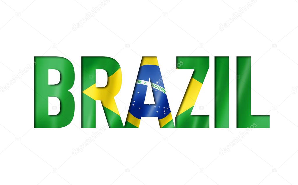 Brazilian flag text font. brazil symbol background