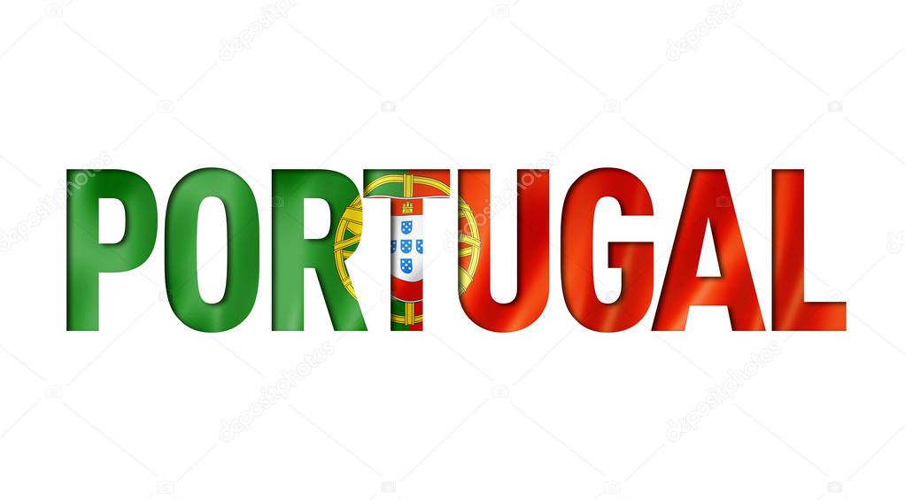 Portuguese flag text font. portugal symbol background