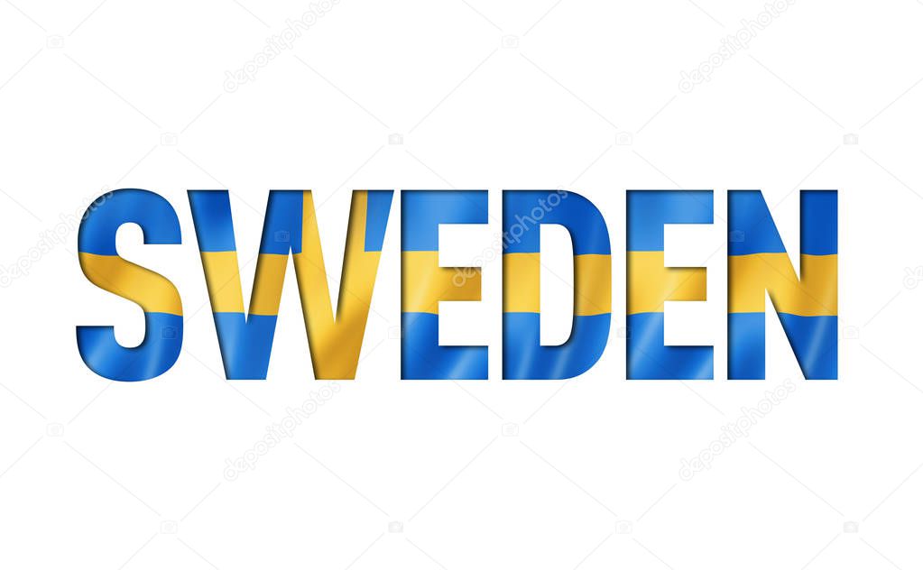 sweden flag text font