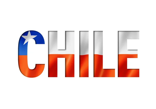 Schriftart chilenische Flagge — Stockfoto