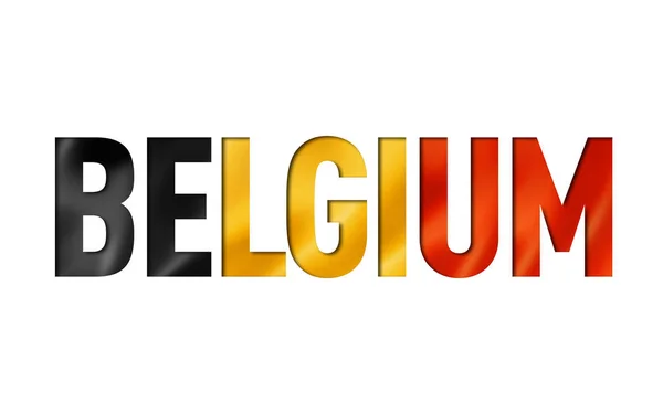 Belgische vlag tekst lettertype — Stockfoto