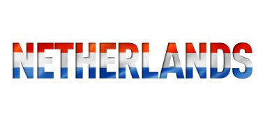 hollanda bayrak metin yazı tipi