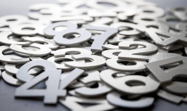 Matematik arka plan düz sayılarla yapılmış