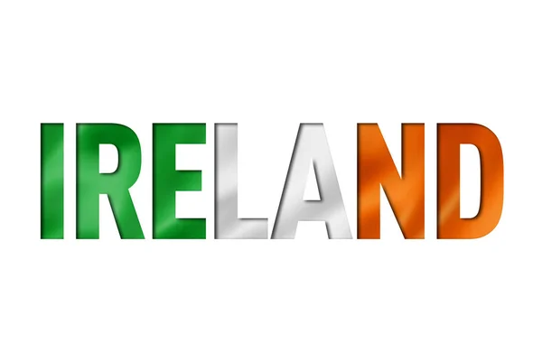 Irish flag text font — Stock Photo, Image