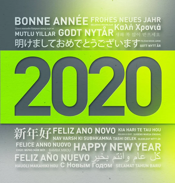 Feliz ano novo saudações do mundo — Fotografia de Stock