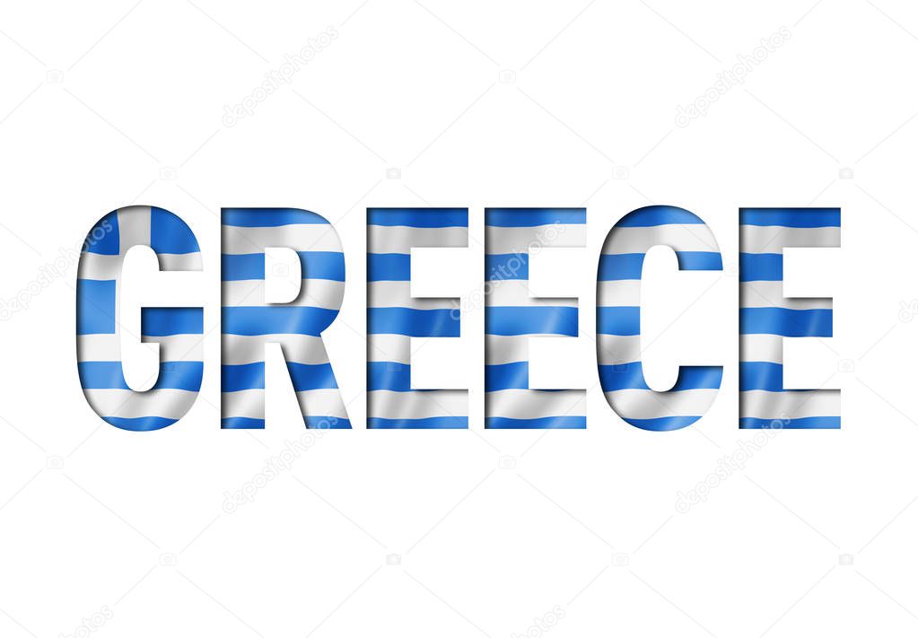 greek flag text font