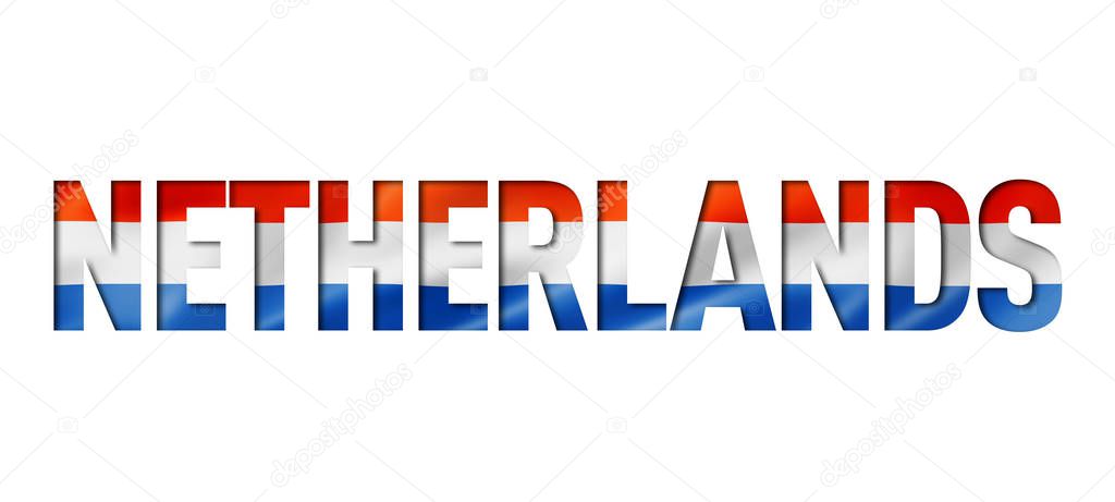 Netherlands flag text font. holland symbol background