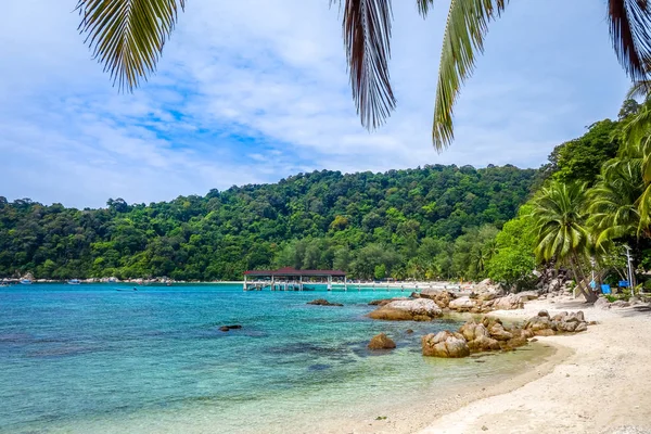 Пляж телюк-Паух, острови Перхентіан, Тренґану, Малайзія — стокове фото