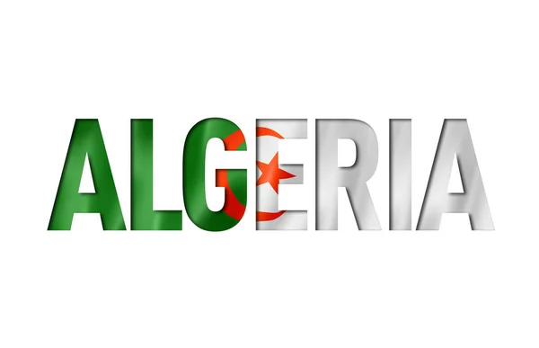 Police texte du drapeau algérien — Photo