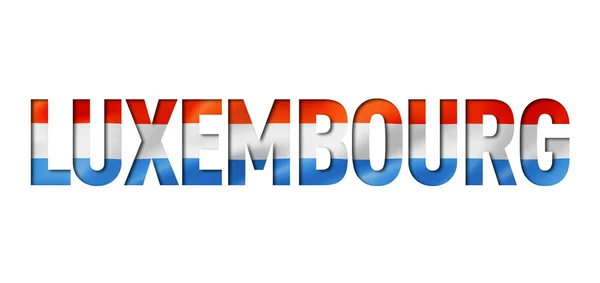 Luxembourg σημαία κείμενο γραμματοσειρά — Φωτογραφία Αρχείου