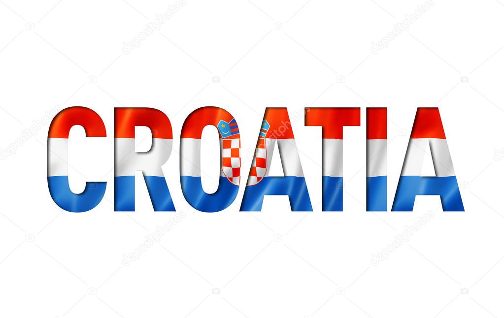 croatian flag text font 