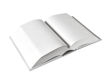 Açık boş sözlük, üzerinde beyaz izole kitap