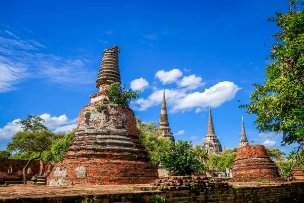 Wat Phra Si Sanphet tempel, Ayutthaya, Thailand — Stockfoto