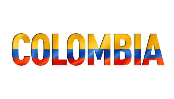 Fonte colombiana flag text — Fotografia de Stock