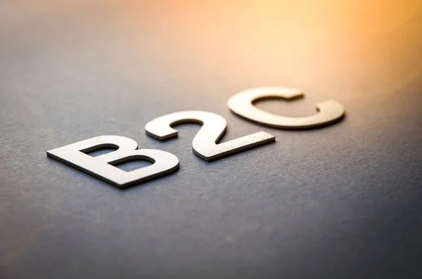 Word B2C written with white solid letters — Stock Photo, Image