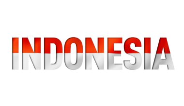indonesian flag text font clipart
