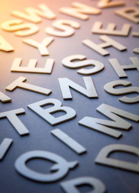 Karışık harfler kazık closeup fotoğraf