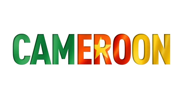 Cameroonian flag text font — Fotografia de Stock