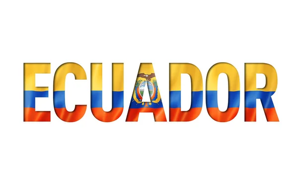 Ecuadorian vlag tekst lettertype — Stockfoto