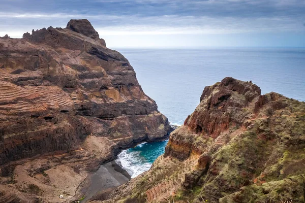 Cliffs Ocean View Coastal Path Santo Antao Island Πράσινο Ακρωτήριο — Φωτογραφία Αρχείου