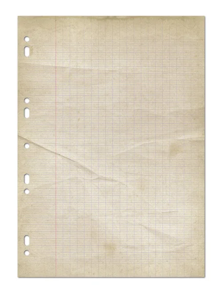 Staré Opotřebované Podšívky Papír List Textury Pozadí — Stock fotografie