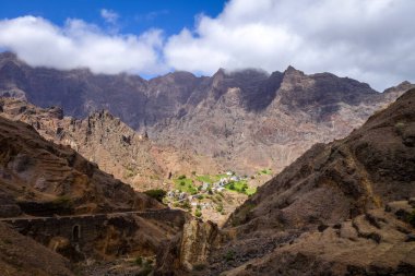 Santo Antao adasındaki dağlar, Cape Verde, Afrika