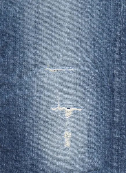 旧的蓝色斜纹棉布质感近景背景 — 图库照片