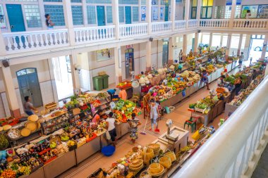 Mindelo / Cape Verde - 20 Ağustos 2018 - Sao Vicente 'deki pazar