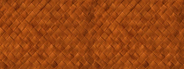 織り竹マット質感の背景バナー — ストック写真